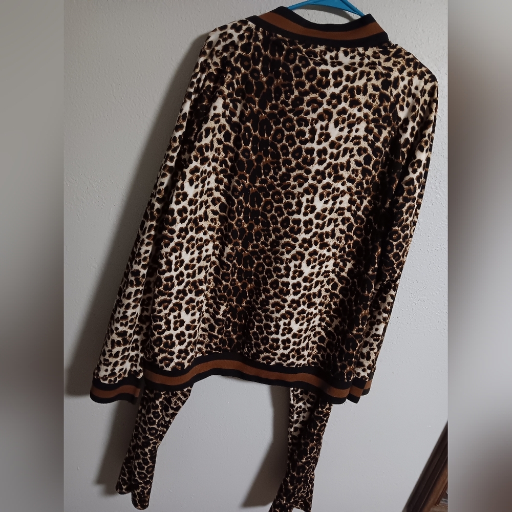 Special LOSANGELES 1XL cheetah print suit coat and pants